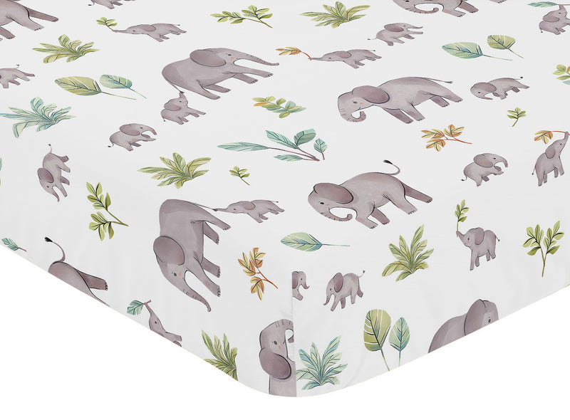 Watercolor Elephants Collection 4 Piece Crib Bedding