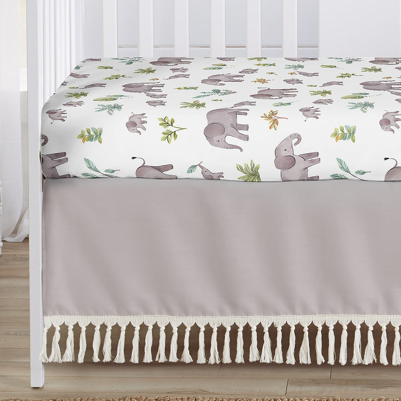Watercolor Elephants Collection Sweet Jojo Designs 6 Piece Crib Bedding + BreathableBaby Breathable Mesh Liner
