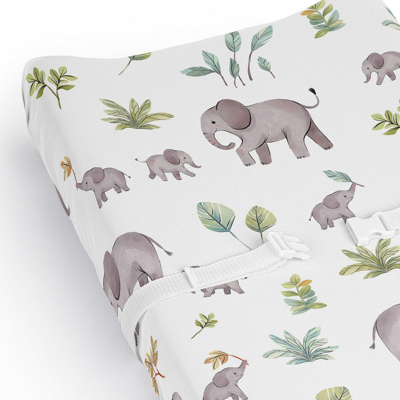 Watercolor Elephants Collection Changing Pad Cover Sheet
