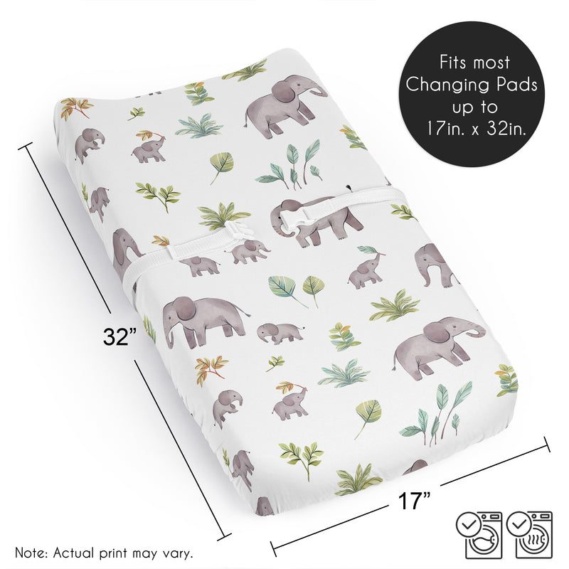 Watercolor Elephants Collection Changing Pad Cover Sheet