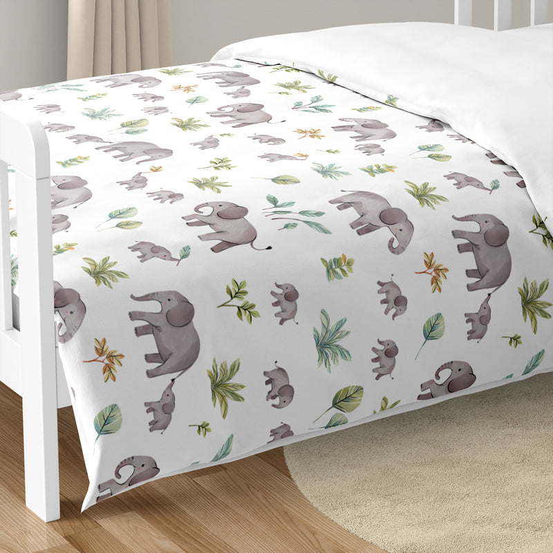 Watercolor Elephants Collection Toddler Bedding