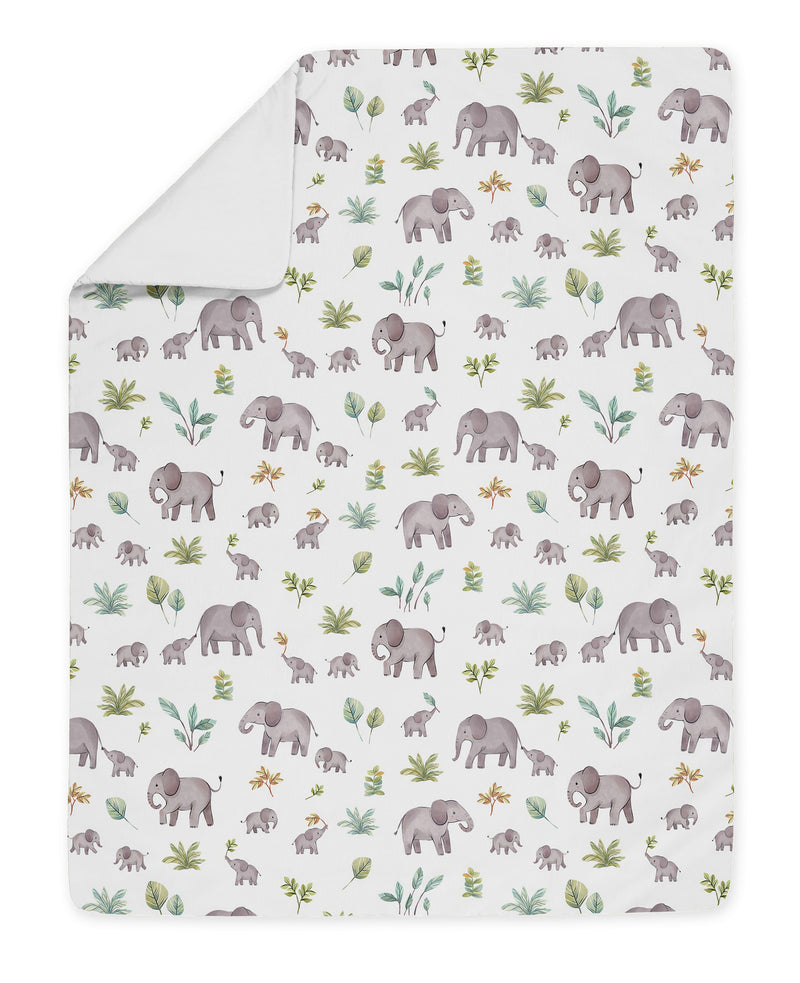 Watercolor Elephants Collection Toddler Bedding