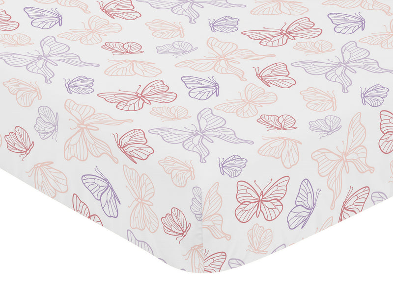 Butterfly Collection Crib Sheet