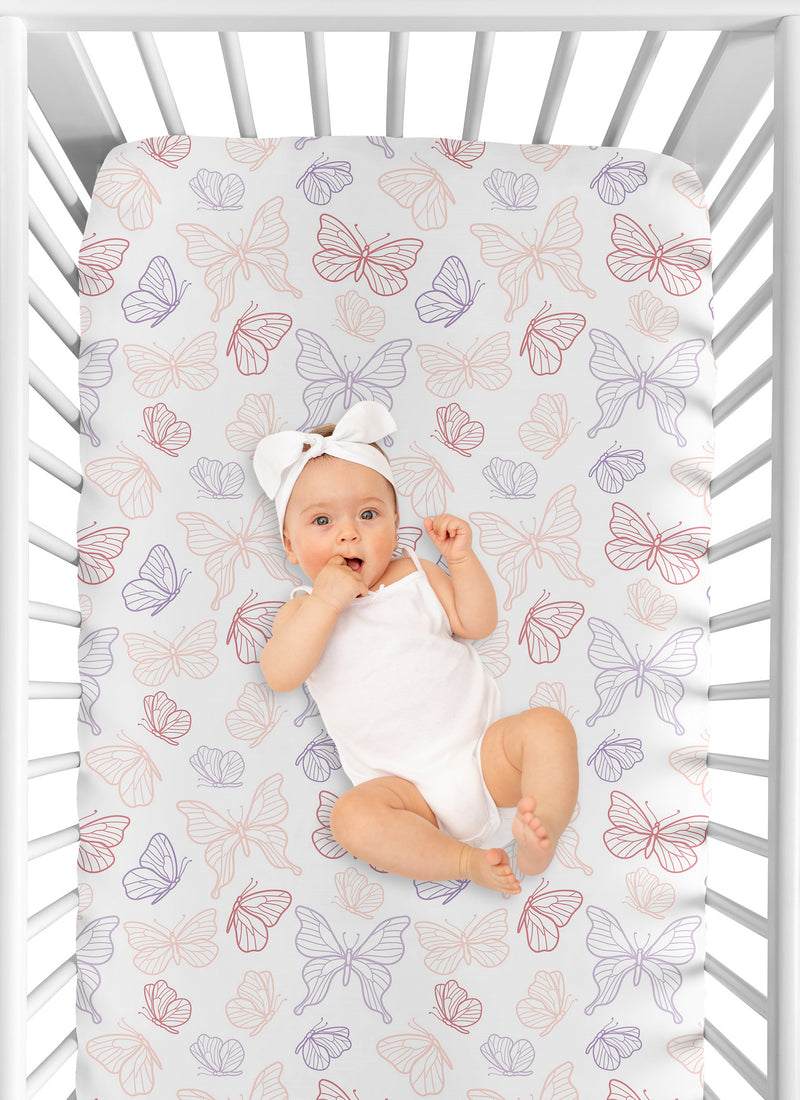 Butterfly Collection Crib Sheet