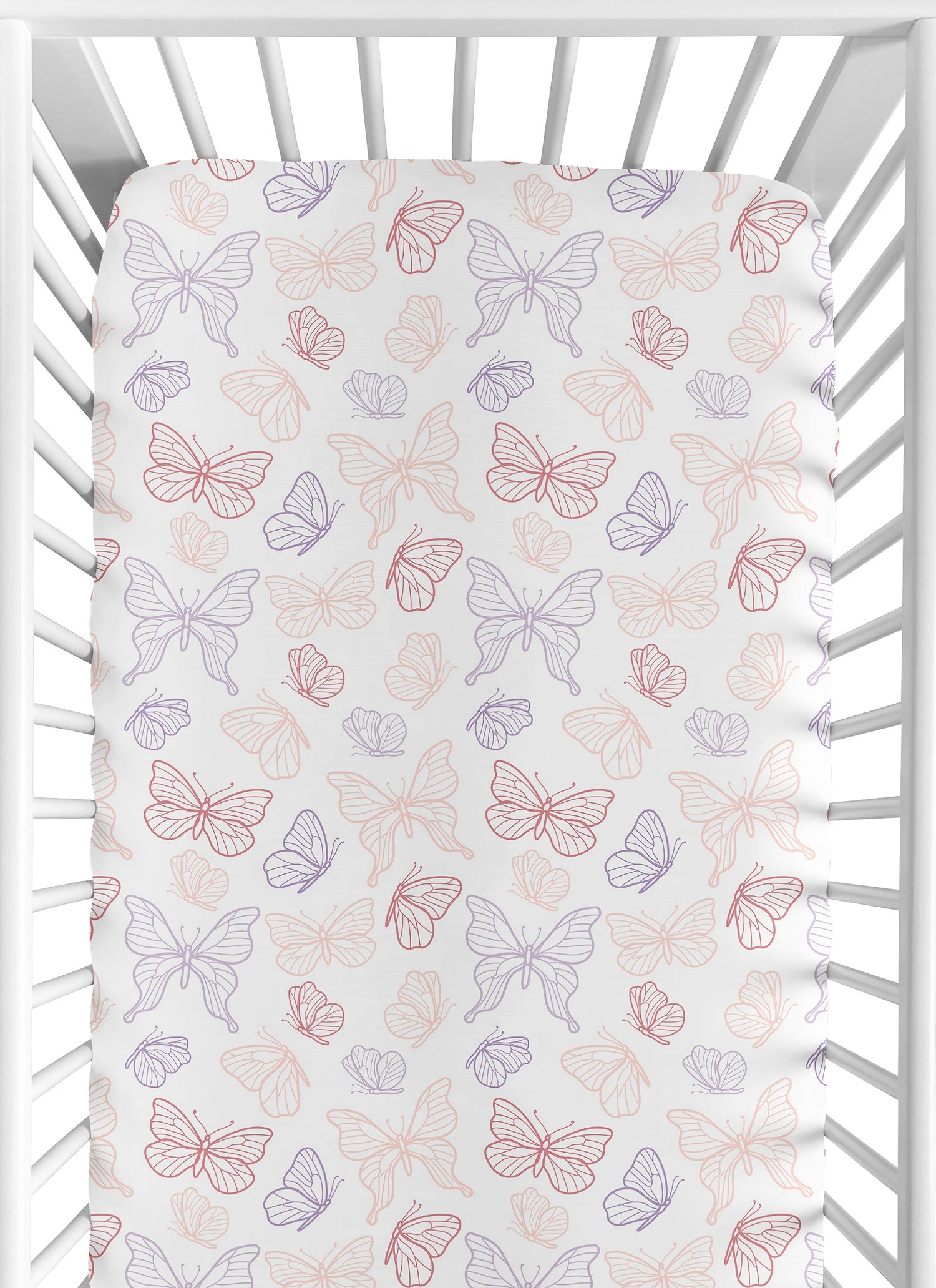 Butterfly Collection Crib Sheet