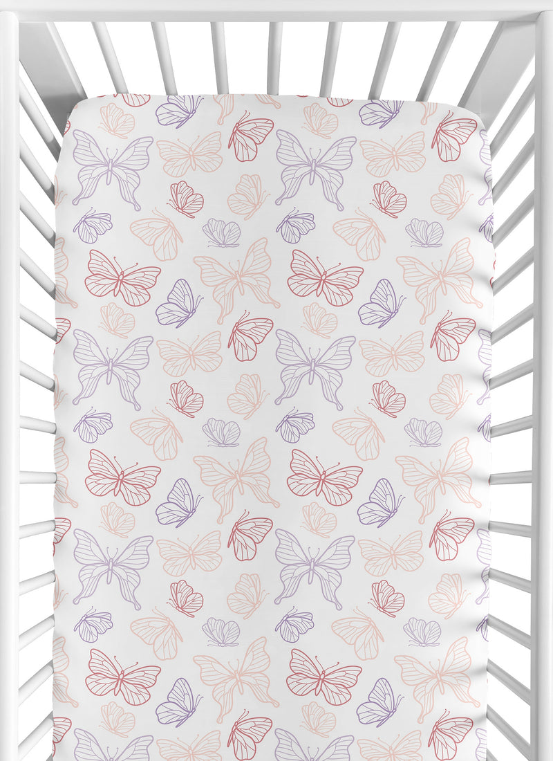 Butterfly Collection Crib Sheet