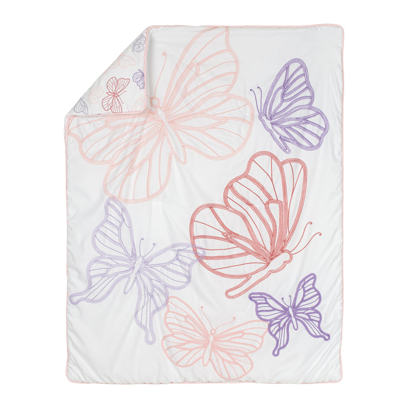 Butterfly Collection 4 Piece Crib Bedding
