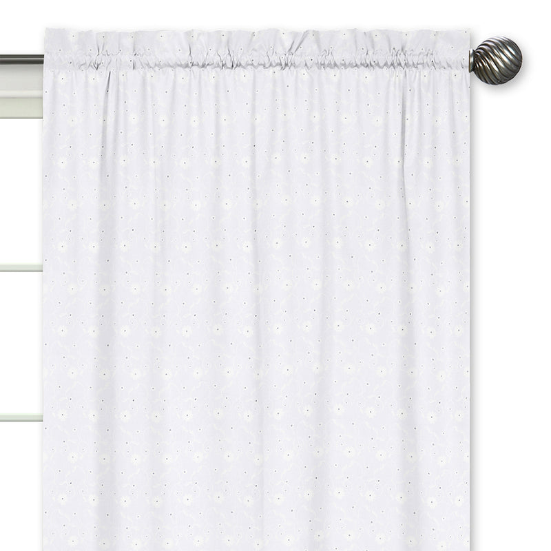 Eyelet White Collection Window Panels - Set of 2