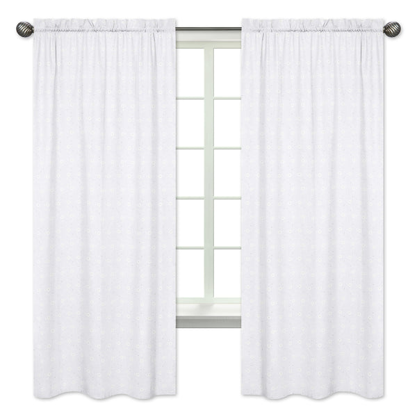 Eyelet White Collection Window Panels - Set of 2