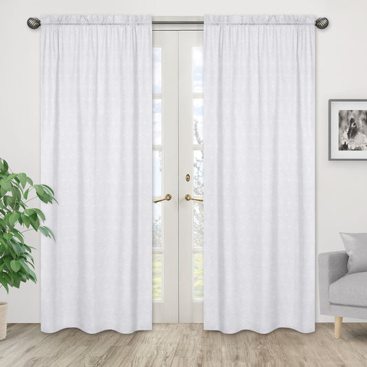 Eyelet White Collection Window Panels - Set of 2