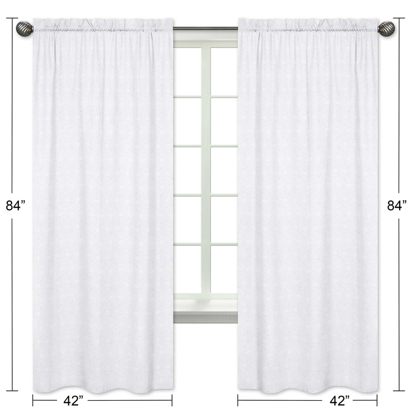 Eyelet White Collection Window Panels - Set of 2