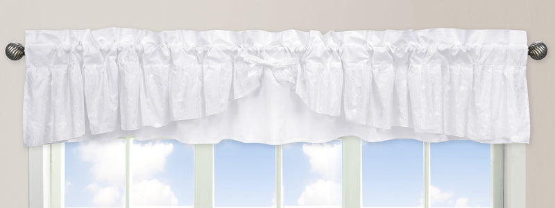 Eyelet White Collection Window Valance