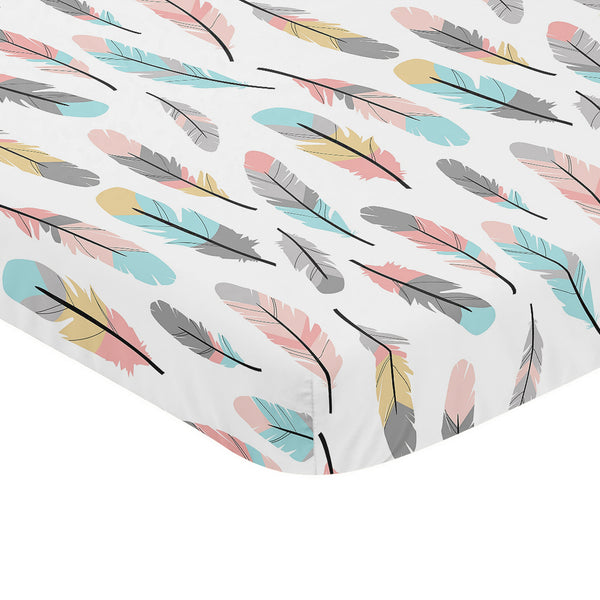 Feather Collection Mini Crib Sheet alternate view