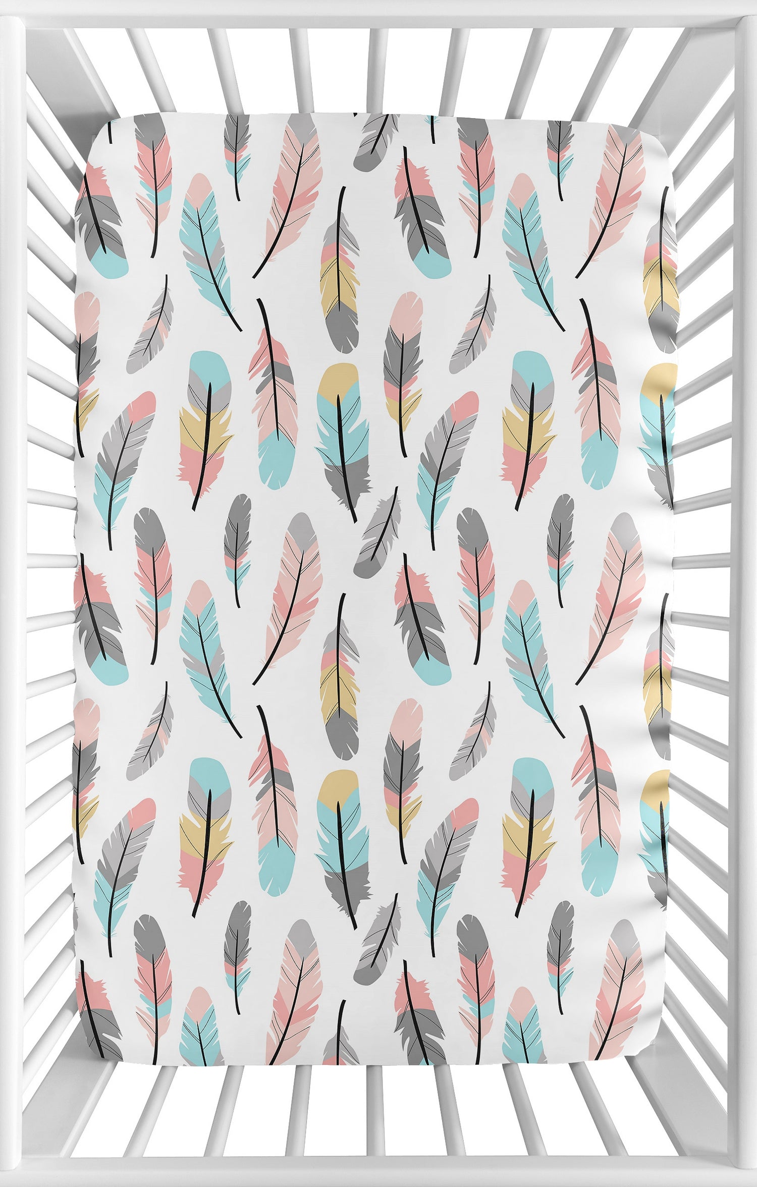 Feather Collection Mini Crib Sheet