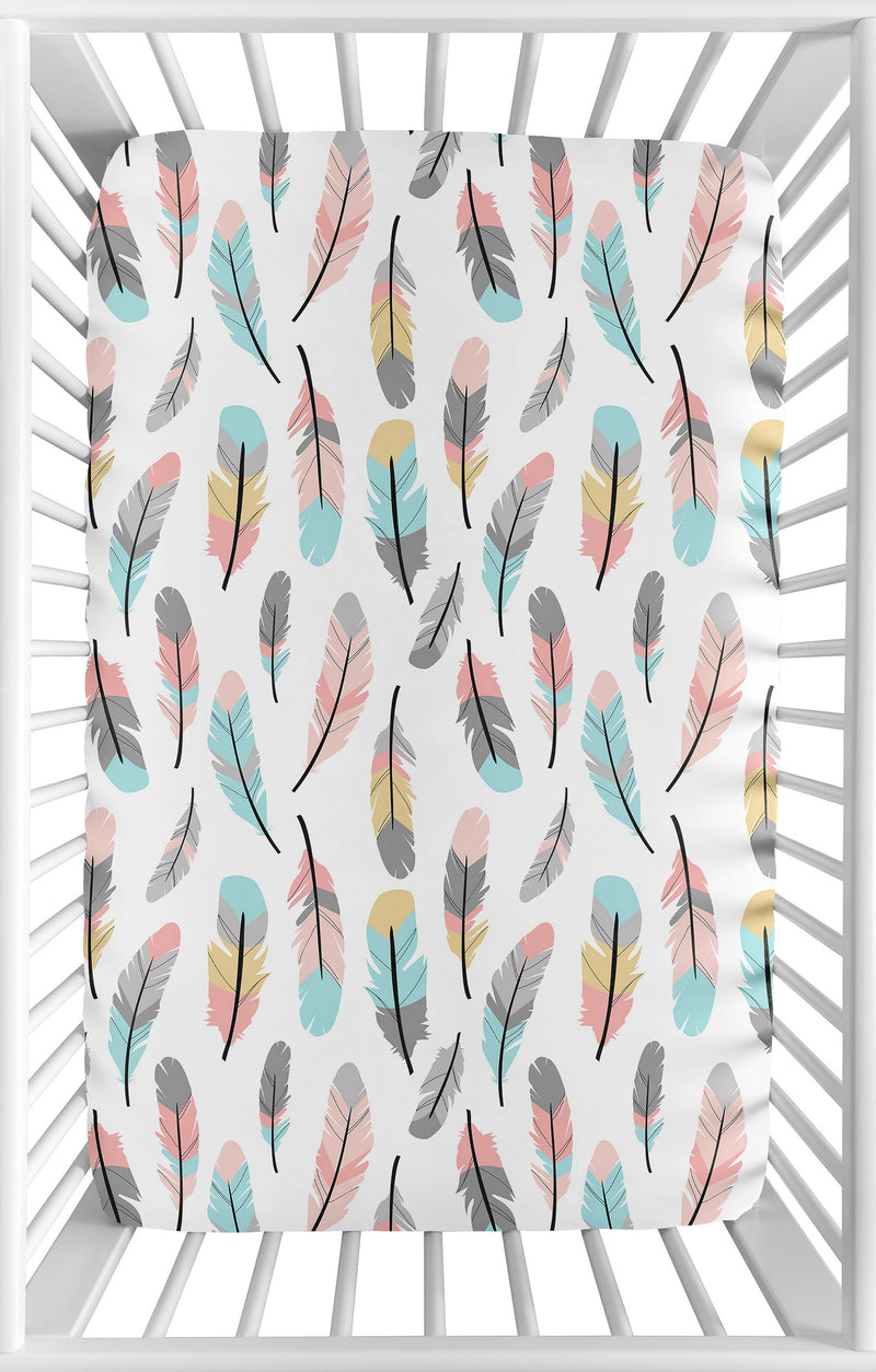Feather Collection Mini Crib Sheet