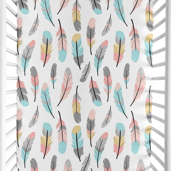 Feather Collection Mini Crib Sheet