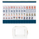 Navy Blue Folk Collection American Mahjong Tile Set (160pc) 1.24in. Layered Acrylic with White Faux Leather Travel Bag