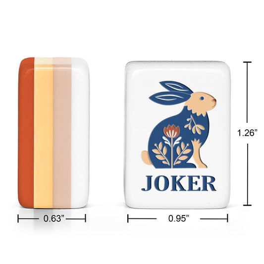 Orange Folk Collection American Mahjong Tile Set (160pc) 1.26in. Layered Acrylic with Travel Bag