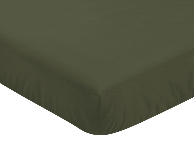 Football Collection Crib Sheet - Solid Dark Hunter Green