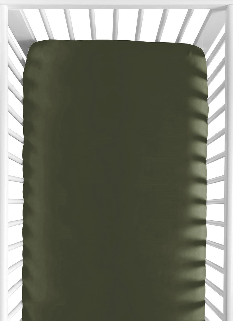 Football Collection Crib Sheet - Solid Dark Hunter Green