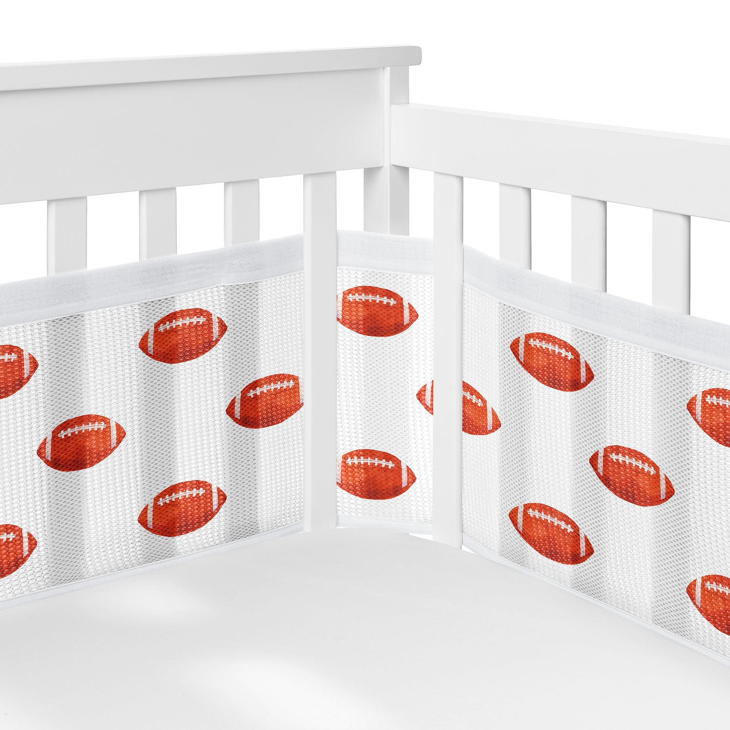 Football Collection Sweet Jojo Designs + BreathableBaby Breathable Mesh Crib Liner