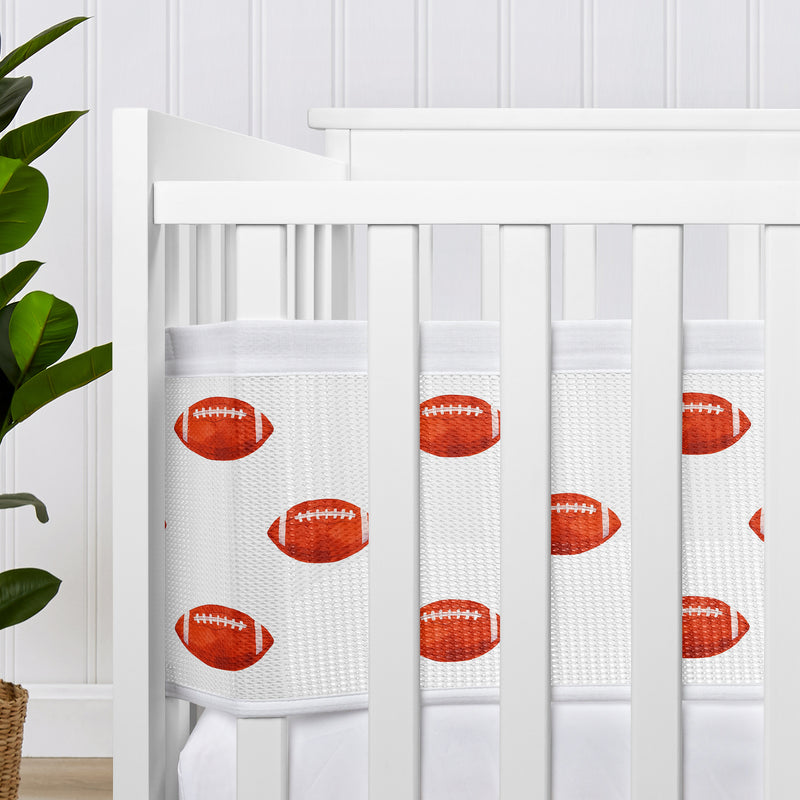 Football Collection Sweet Jojo Designs + BreathableBaby Breathable Mesh Crib Liner