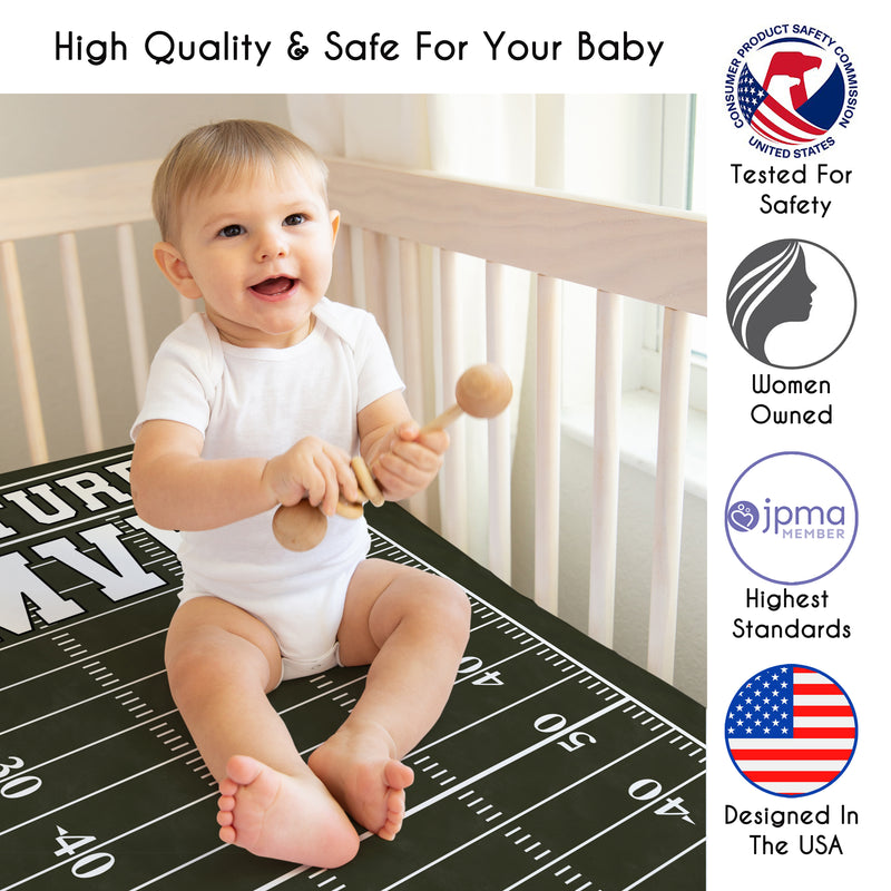 Football Collection Photo Op Crib Sheet