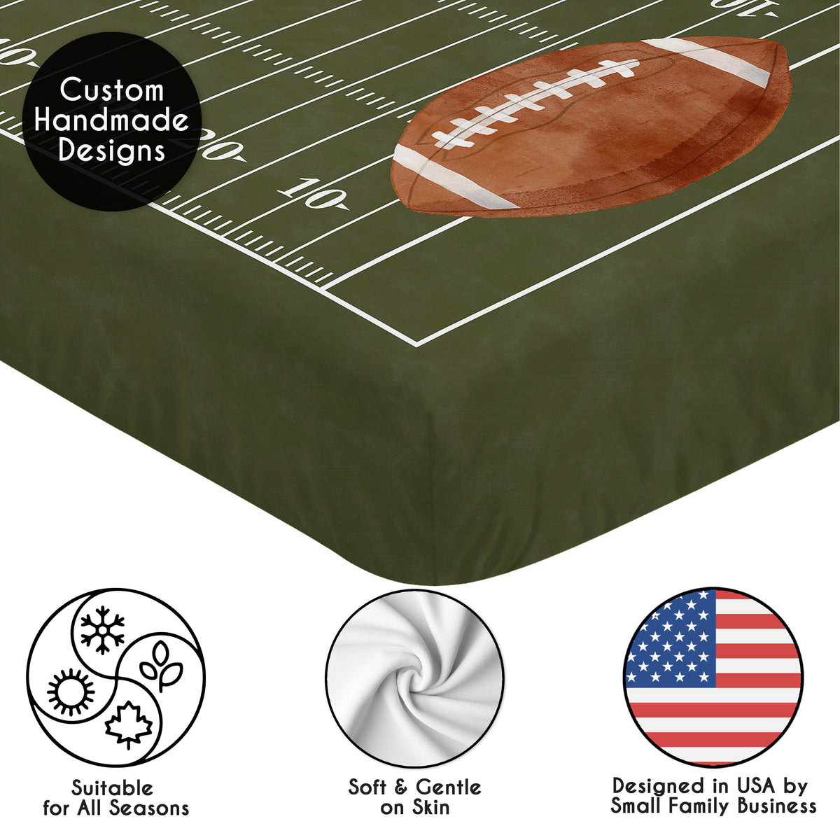 Football Collection Photo Op Crib Sheet