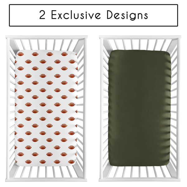 Football Collection 2 Pack Crib Sheets alternate view