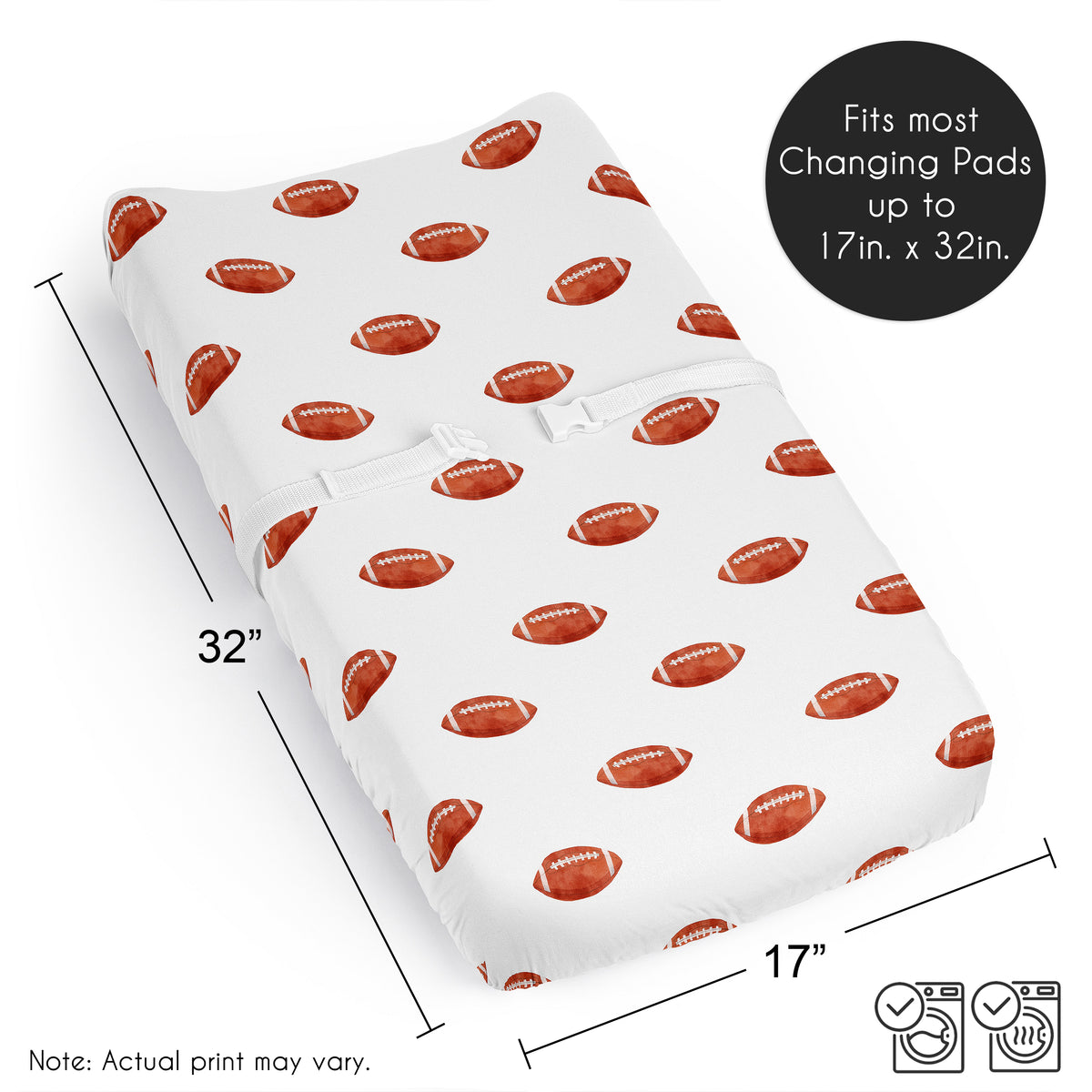 Football Collection Changing Pad Cover Sheet