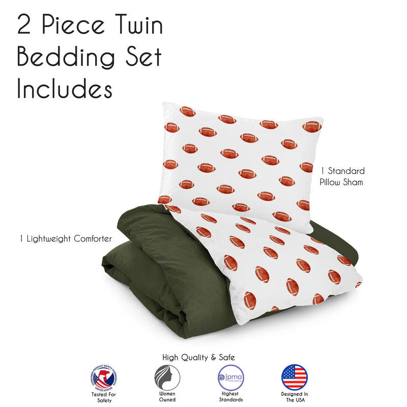 Football Collection Twin Bedding