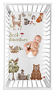 Watercolor Woodland Forest Animals Photo Op Crib Sheet