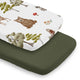 Watercolor Woodland Forest Animals Collection 2 Pack Baby Bassinet Fitted Sheets