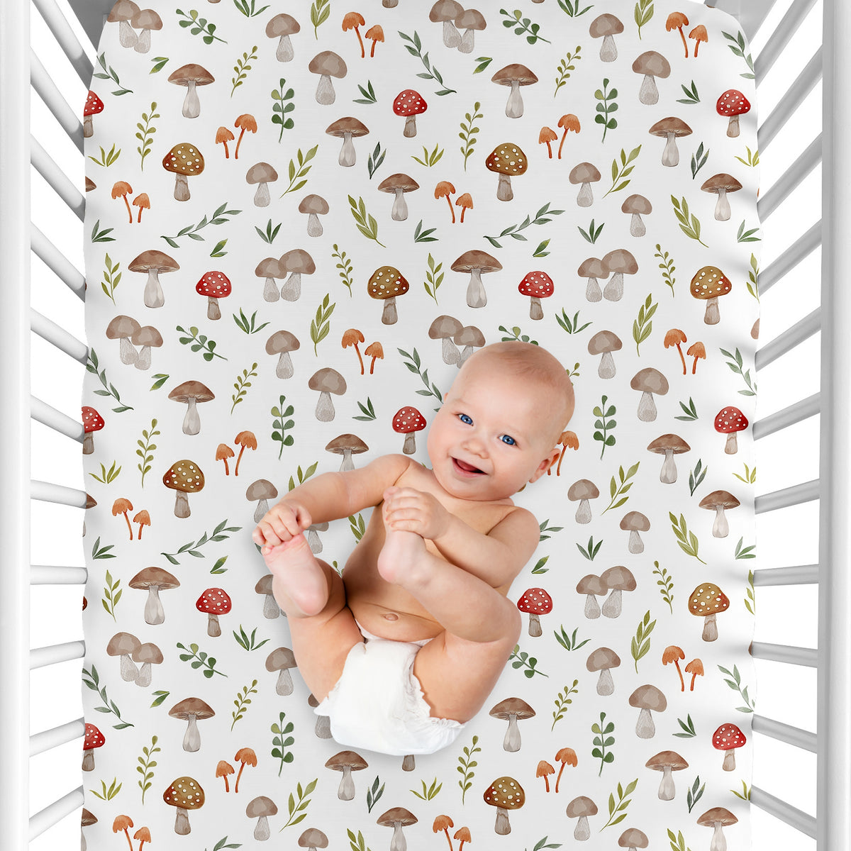 Watercolor Woodland Forest Animals Collection 3 Pack Crib Sheets