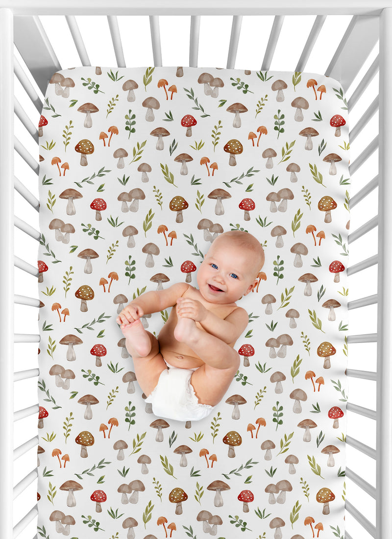 Watercolor Woodland Forest Animals Collection 3 Pack Crib Sheets