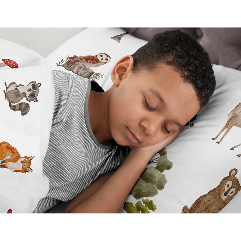Watercolor Woodland Forest Animals Collection Full/Queen Bedding