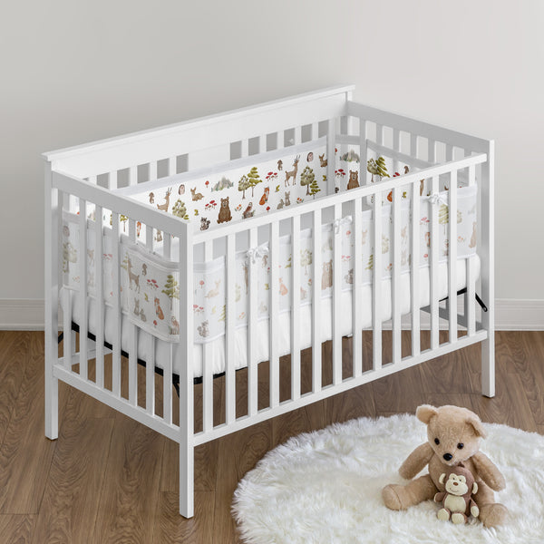 Watercolor Woodland Forest Animals Sweet Jojo Designs + BreathableBaby Breathable Mesh Crib Liner alternate view