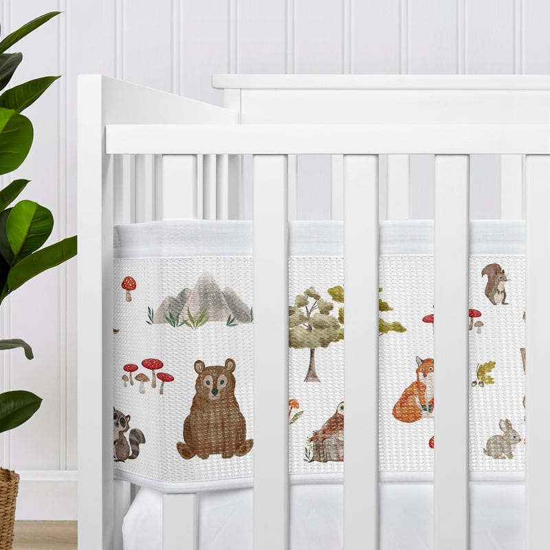 Watercolor Woodland Forest Animals Sweet Jojo Designs + BreathableBaby Breathable Mesh Crib Liner
