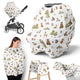 Watercolor Woodland Forest Animals Collection Multi Use Baby Car Seat and Nursing Cover