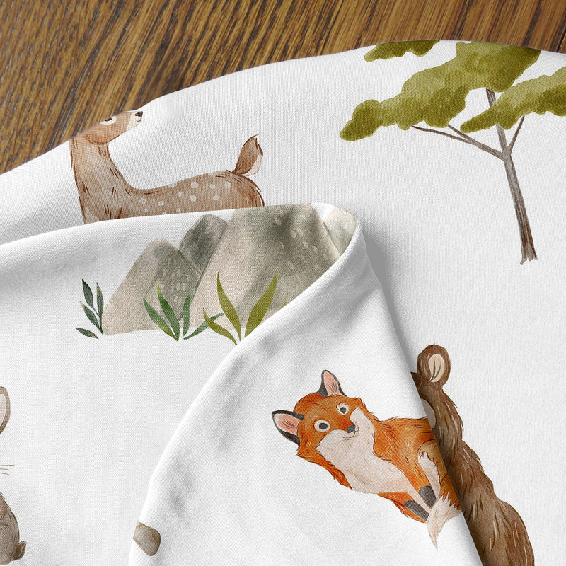 Watercolor Woodland Forest Animals Collection Nursing Breastfeeding Pillow Cover