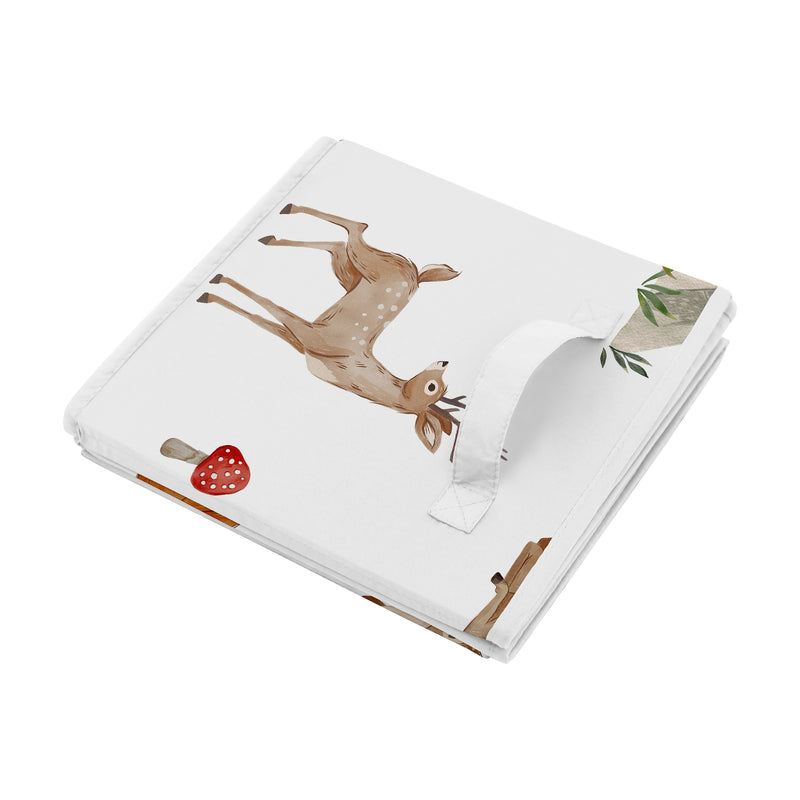 Watercolor Woodland Forest Animals Collection Foldable Fabric Storage Bins