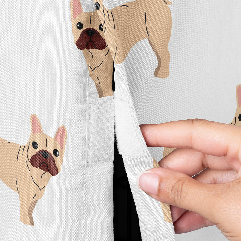 Cartoon Puppy Collection Dog Crate Kennel Cover 36in. - Frenchie Print