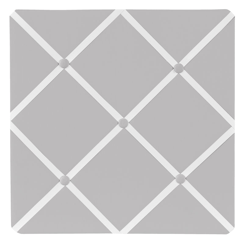 Trellis Gray And White Collection Fabric Memo Board