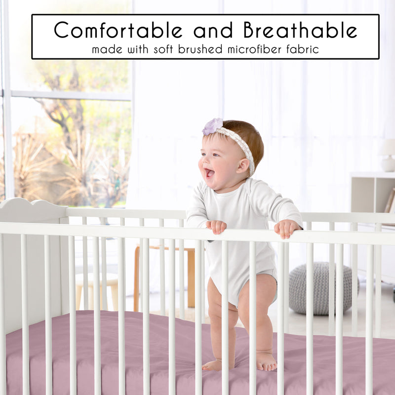 Watercolor Floral Garden Purple Collection 4 Piece Crib Bedding