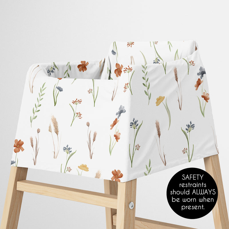 Watercolor Floral Garden Sage Green Collection Multi Use Baby Car Seat and Nursing Cover