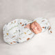 Watercolor Floral Garden Sage Green Collection Baby Cocoon and Beanie Hat - 2 Piece Set