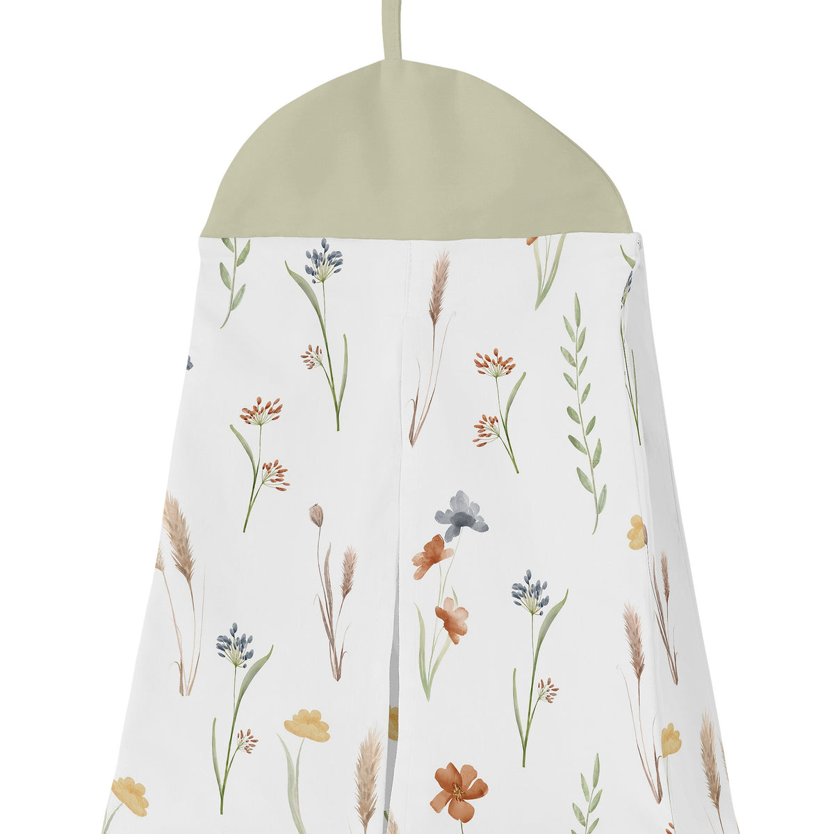 Watercolor Floral Garden Sage Green Collection Sweet Jojo Designs 6 Piece Crib Bedding + BreathableBaby Breathable Mesh Liner