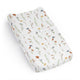 Watercolor Floral Garden Sage Green Collection Changing Pad Cover Sheet