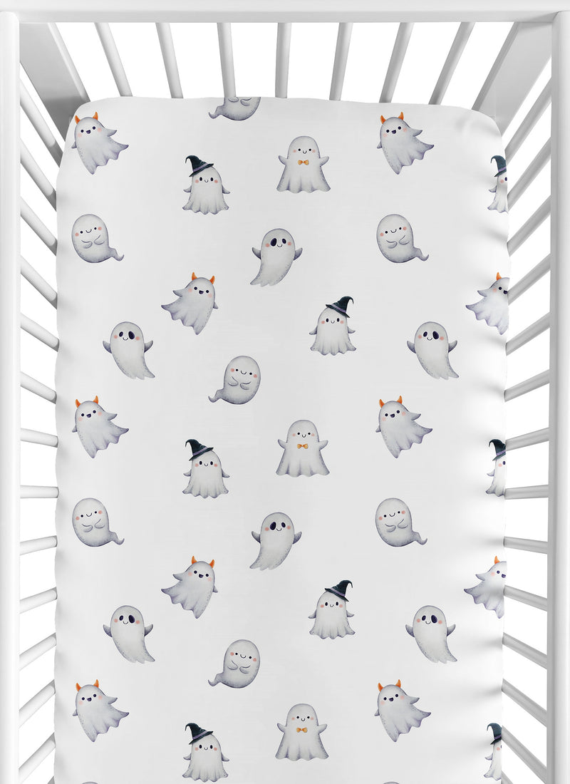 Seasonal Halloween Collection Crib Sheet - Ghosts Print