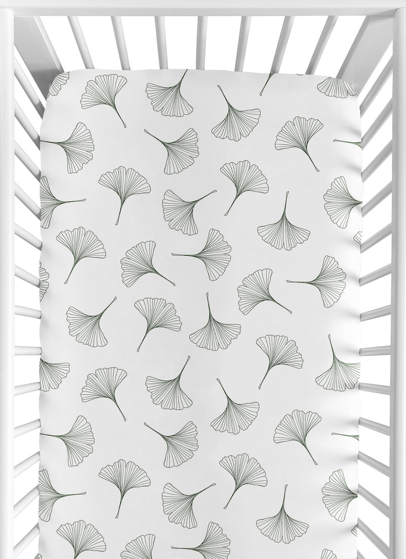 Woodland Ginkgo Leaf Collection Crib Sheet